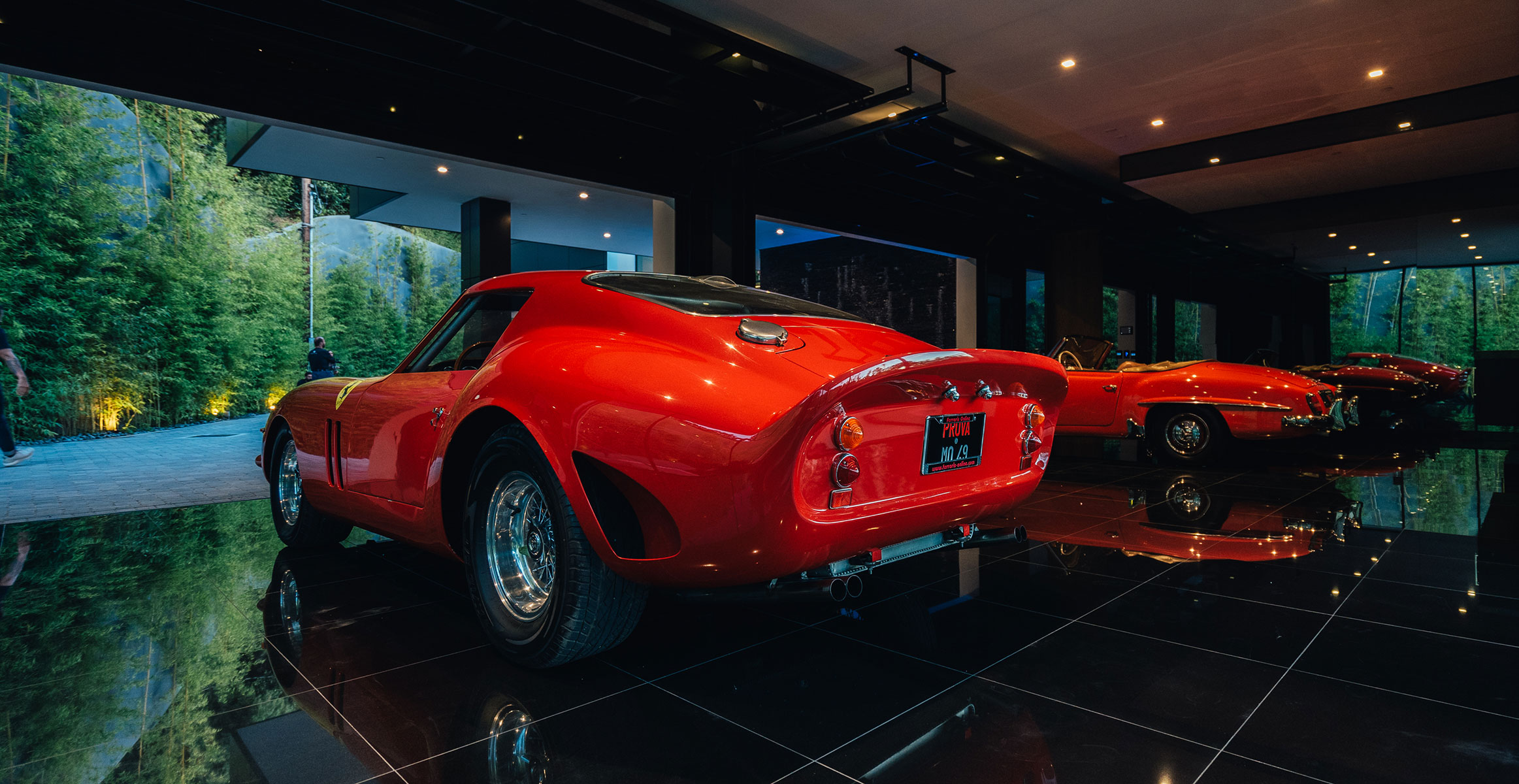 Beverly Estates Tim Ralston modern home car showroom Ferrari Daytona